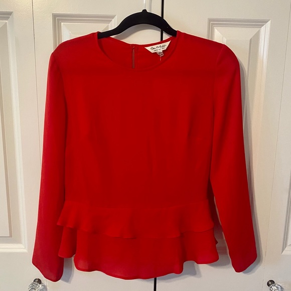 Miss Selfridge Peplum Ruffle Blouse - Picture 2 of 6